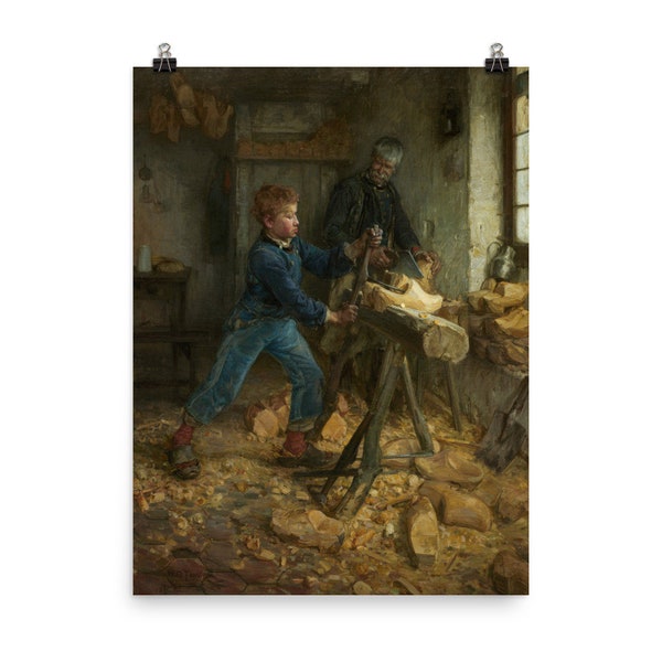 The Young Sabot Maker by Henry Ossawa Tanner Poster Print