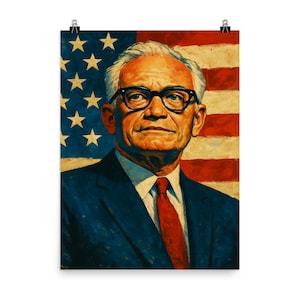 Vintage Barry Goldwater-posterafdruk - Unieke politieke muurkunst voor geschiedenisliefhebbers - Retro decor voor thuis of op kantoor