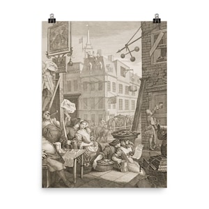 Beer Street by William Hogarth Poster Print