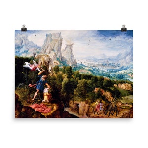 Landscape with the Offering of Isaac By Herri Met De Bles  Poster Print