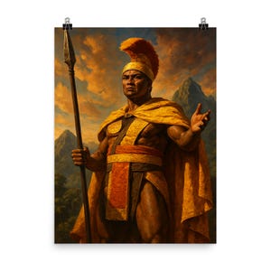 Kamehameha I Art Print: Hawaiian History Poster, Home & Office Gallery