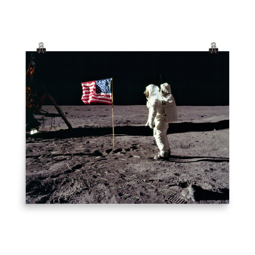 Model Astronaut Saluting Flag