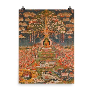 Amitabha, the Buddha of the Western Pure Land (Sukhavati) Poster Print