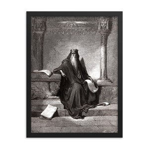 King Solomon in Old Age by Gustave Doré Framed Print