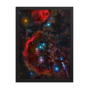 Gerahmter Druck des Sternbildes Orion – Celestial Wandkunst, Astronomie Dekor, Nachthimmel Sterne Karte, einzigartiges Home Galerie Kunstwerk