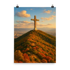 Skopje's Mount Vodno Poster Print - Atemberaubendes Bergwand Kunst Dekor, einzigartiges Reise Souvenir, ruhige Landschaft Hrvatske