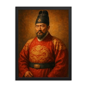Yeongjo of Joseon Framed Print – Korean Royalty Portrait Wall Art, Unique Asian History Home Décor, Elegant Gift, Ready to Hang