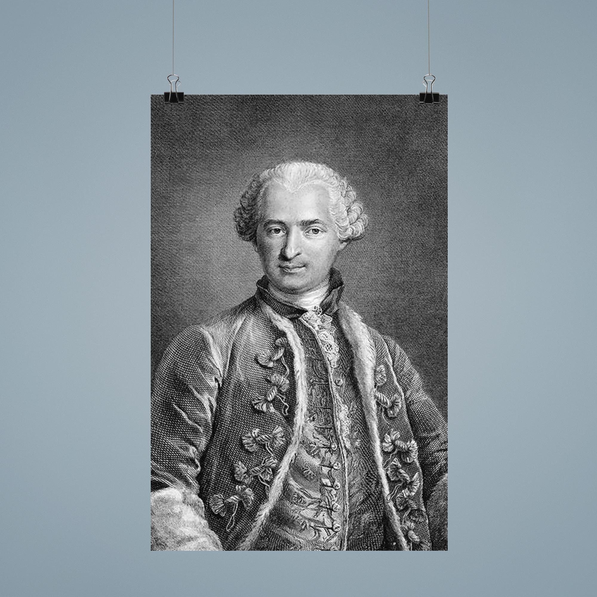 サンジェルマン伯爵肖像画（木製壁掛け） サンジェルマン伯爵の