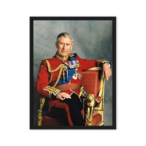 King Charles III Framed Canvas Print: Royal Portrait Wall Art