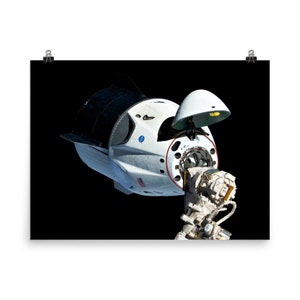 SpaceX Crew Dragon at the ISS Poster Print
