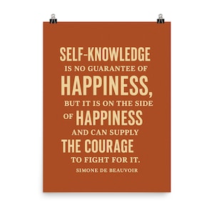 Simone de Beauvoir Quote Poster: Inspirational Wall Art