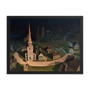 Midnight Ride of Paul Revere by Grant Wood  Framed Print