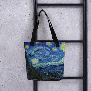 The Starry Night by Vincent van Gogh Tote Bag - All-Over Print Tote - van Gogh Gift
