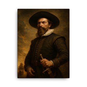 Jan Pieterszoon Coen Dutch Golden Age Portrait Canvas Print – Historic Wall Art for Home Office Decor