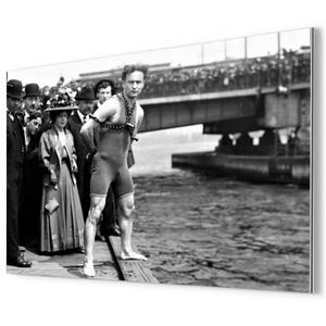 Harry Houdini Metal Print: Iconic Escape Artist Portrait Vintage Magic Wall Art
