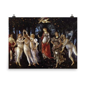 Sandro Botticelli&#39;s Primavera Art Poster Print | Renaissance Wall Decor for Home & Office | Classic Masterpiece
