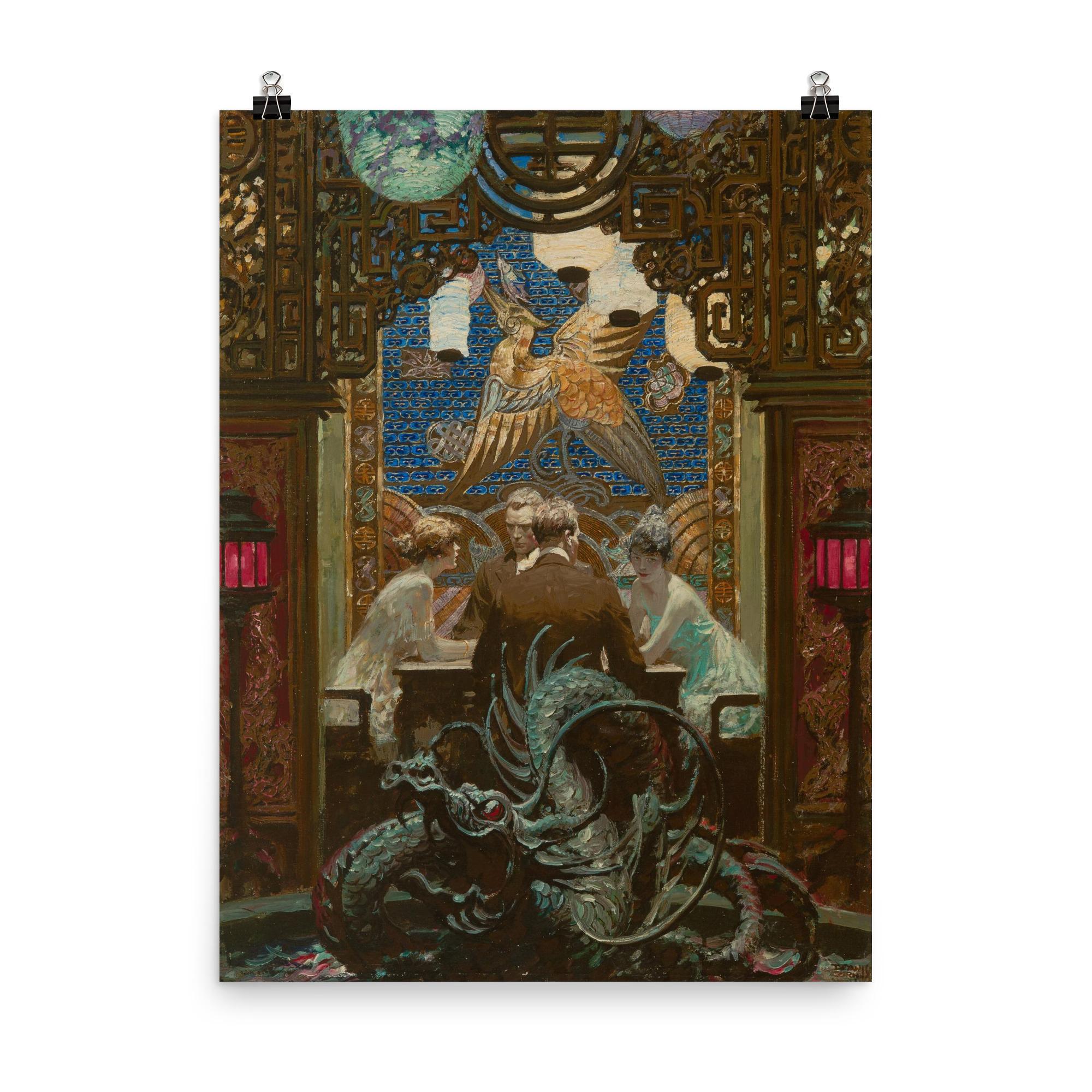 The Den of Iniquity, The Valley of the Giants by Dean Cornwell Poster Print
