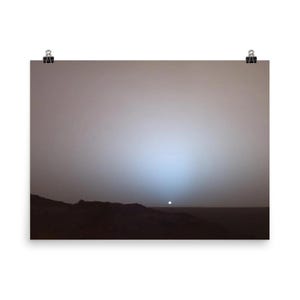Mars Sunset Poster: Spirit Rover Photography, Space Wall Art