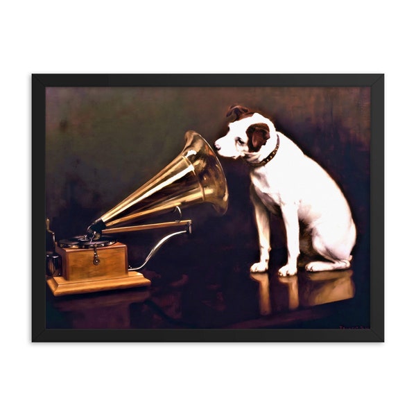 His Master's Voice By Francis Barraud Framed Print
