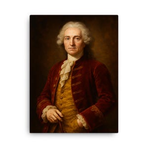 Saint Germain the Count Canvas Print – Mystical Wall Art, Esoteric Decor, Spiritual Alchemy Portrait for Home