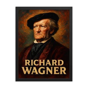 Richard Wagner Portrait Framed Print: Classical Music Wall Art