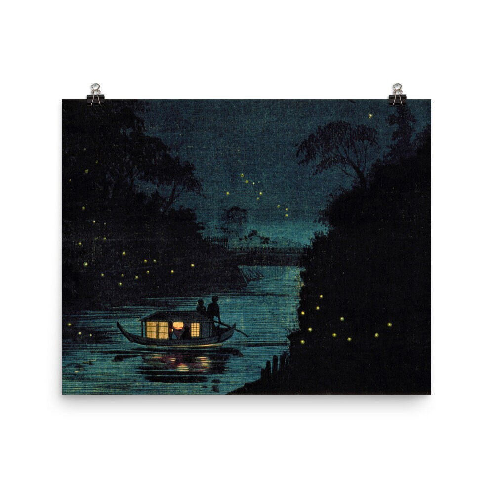 御茶ノ水のホタル 小林清親 ポスタープリント - Etsy 日本
