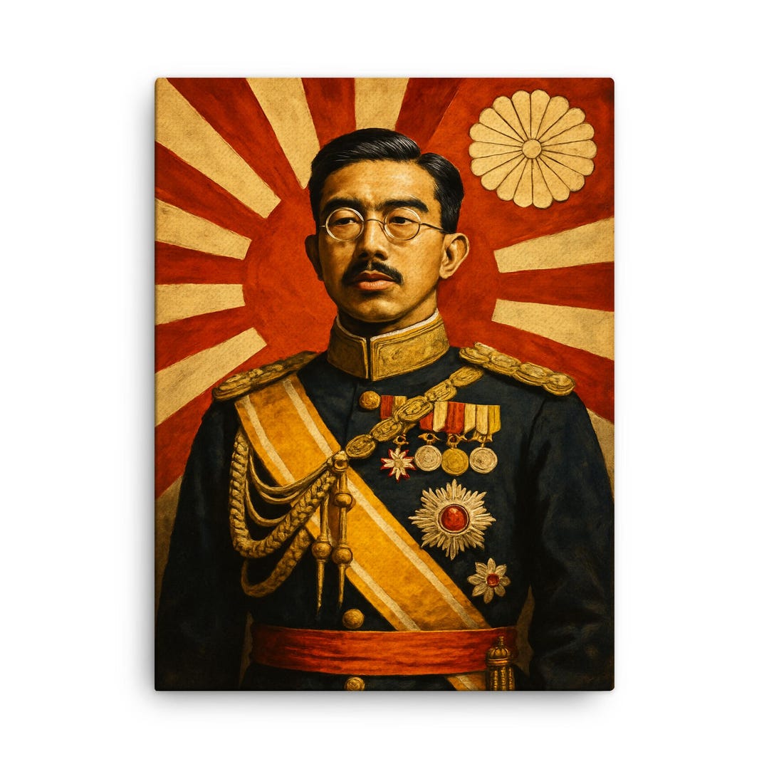 Emperor Hirohito Canvas Print – Japanese Historical Wall Art