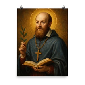 Saint Francis de Sales Poster: Vintage Catholic Wall Art