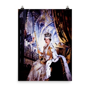 Queen Elizabeth II Coronation Poster Print