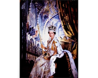 Queen Elizabeth II Coronation Poster Print