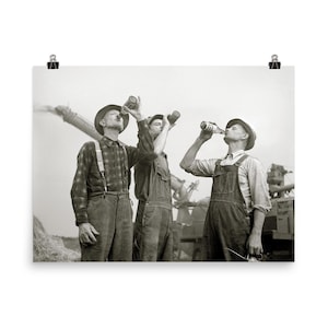 Vintage Farmer Beer Print: 1941 Rustic Bar Wall Art