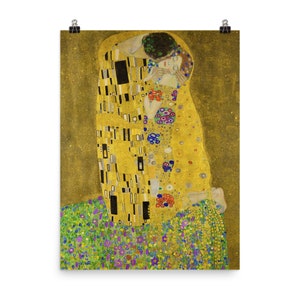 The Kiss by Gustav Klimt Poster Print
