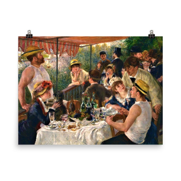 Luncheon of the Boating Party by Pierre Auguste Renoir Poster Print