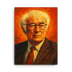 Seamus Heaney Canvas Print Irish Poet Wall Art – Wyjątkowy literacki prezent do dekoracji domu dla miłośników książek, do nauki lub biblioteki
