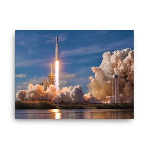 SpaceX Falcon Heavy Launch Canvas Print - Canvas Wall Art