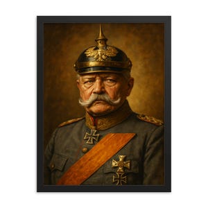 Paul von Hindenburg Framed Print: Vintage German History Wall Art
