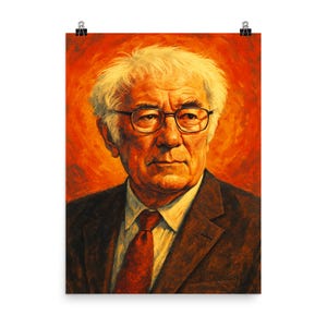 Seamus Heaney Poetry Wall Art – Unikalny plakat literacki | Dekoracja irlandzkiego wiersza dla miłośników książek i domowej biblioteki