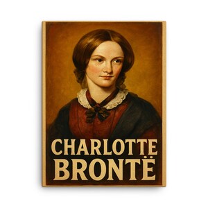 Charlotte Bronte Portrait Canvas Print: Literary Wall Art for Book Lovers