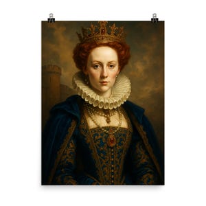 Mary Queen of Scots Vintage Art Poster Print historische vorstelijke muur decor Tudor UK geschiedenis liefhebber cadeau
