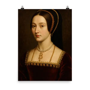 Anne Boleyn Vintage Poster Print - Tudor Queen Wall Art for History Lovers - Unique Gift, Home Decor, Antique-Style