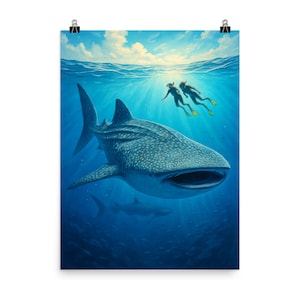 Isla Holbox Walhaie Wandkunst - Atemberaubender Mexiko Poster Druck für Ozeanliebhaber - Einzigartiges Stranddekor