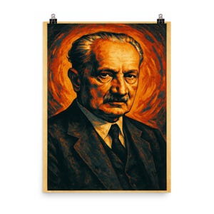 Martin Heidegger Poster: Existential Philosophy Wall Art