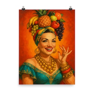 Carmen Miranda Poster: Vintage Retro Wall Art Print