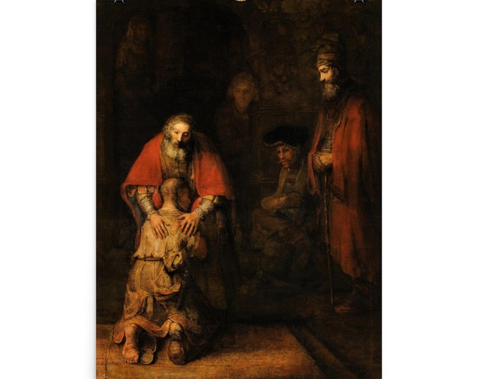 Return of the Prodigal Son Religion Poster Painting by Rembrandt Repro ...