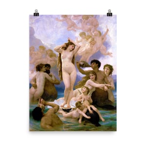El nacimiento de Venus por William Bouguereau Impresión de póster