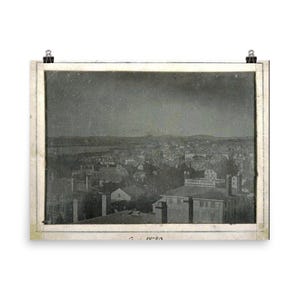 Impression d'affiche historique de Newburyport MA 1839 - décoration d'art murale maritime vintage, cadeau nautique pour les amateurs d'histoire