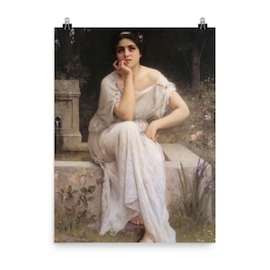 1899 Charles Amable Lenoir Meditation Poster | Vintage Französisches Jugendstil Wand Dekor | Zeitloses Gelassenheitsgeschenk