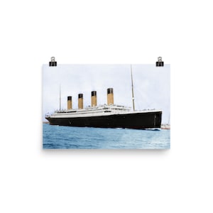 RMS Titanic in Color Poster Print