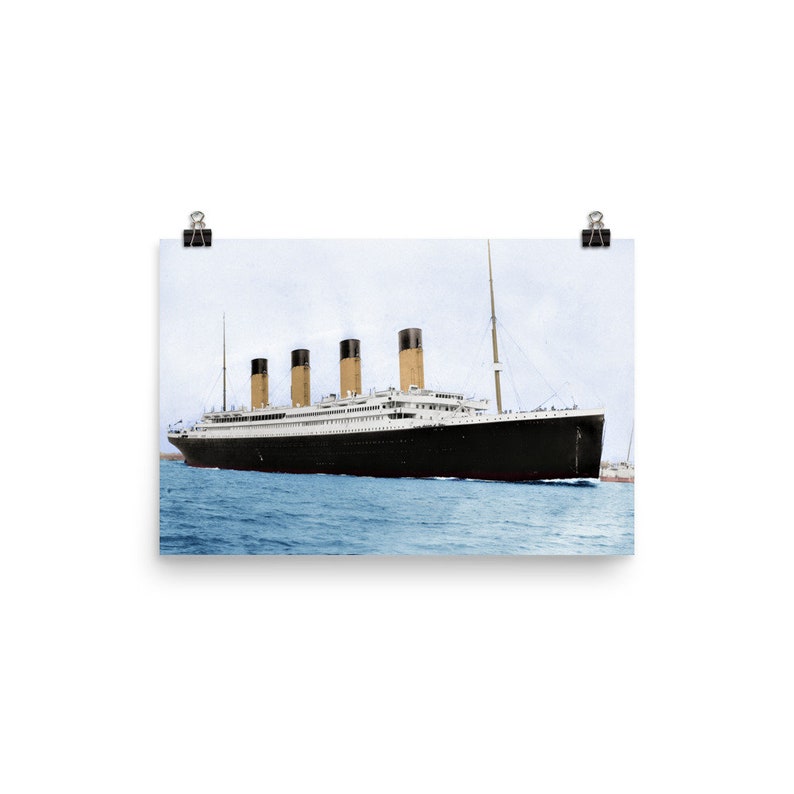 RMS Titanic in Color Poster Print