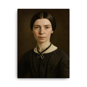 Emily Dickinson Portrait: Literary Canvas Wall Art for Poetry Lovers